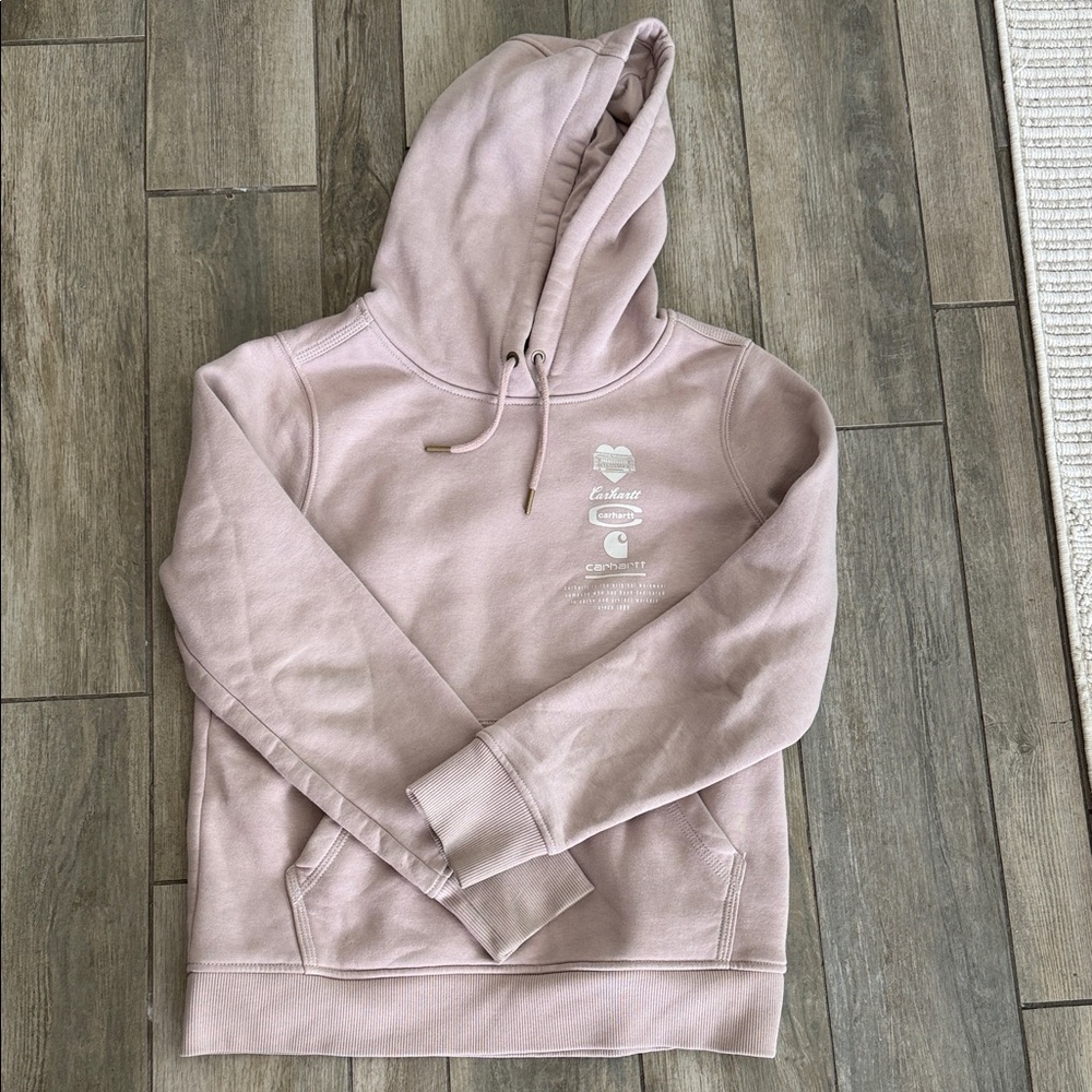 Carhartt Women's Light Pink Hoodie Sweater